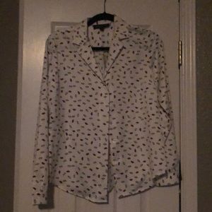 Lip print blouse NWT size 4